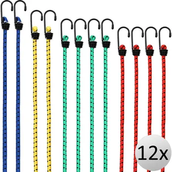 Upínací popruh Upínací gumičky s háky 95cm | Modrá / Bílá / Červená