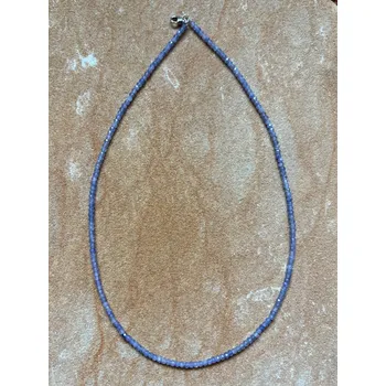 Náhrdelník Náhrdelník Tanzanit-stříbro faz. 2-3mm délka 45cm