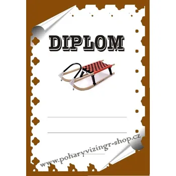 Sáňky diplom A4 č.29
