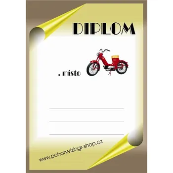VIZINGR Motorky diplom A4 č.79