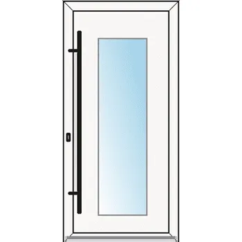 Vchodové dveře OknaDvereNaMiru.cz Vchodové plastové dveře INOX 1416 – standardní termín výroby 80 x 180 cm