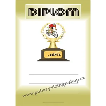 Cyklistika diplom A4 č.17
