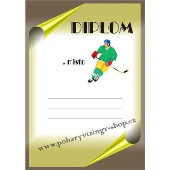 Hokej diplom A4 č.33