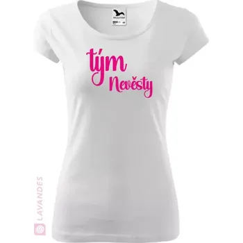 Dámské tričko Tričko pro tým nevěsty, bílá, 3XL (Tričko pro tým nevěsty)