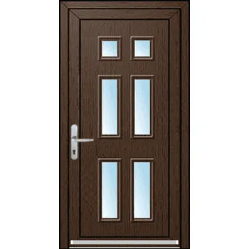 Vchodové dveře OknaDvereNaMiru.cz Vchodové plastové dveře 3D Ariel 2 – standardní termín výroby 90 x 190 cm