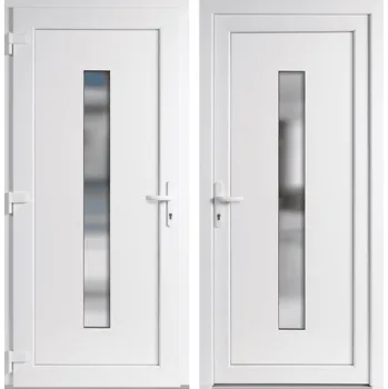 Vchodové dveře OknaDvereNaMiru.cz Vchodové plastové dveře STYL Hana Bílá / Bílá – expresní výroba 70 x 165 cm