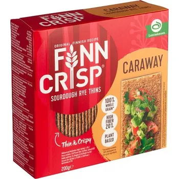 Slaná pochutina Finn Crisp Křupavé žitné plátky s kmínem 200 g