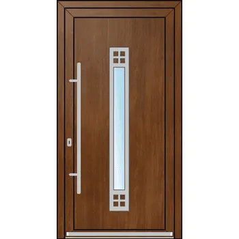 Vchodové dveře OknaDvereNaMiru.cz Vchodové plastové dveře INOX 1420 – standardní termín výroby 80 x 180 cm