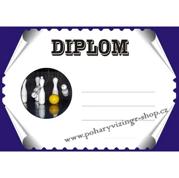 Kuželky diplom A4 č.9