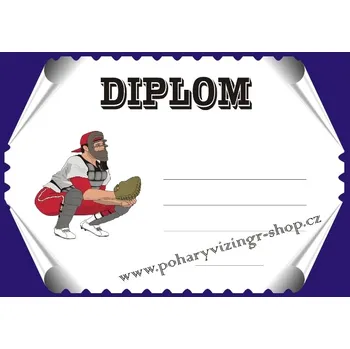 Baseball diplom A4 č.10
