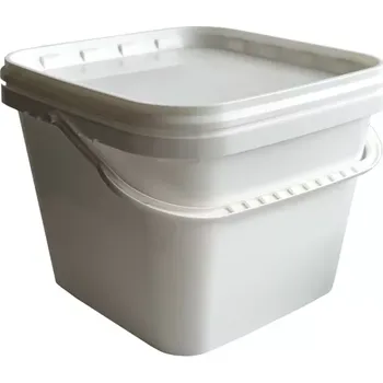 kbelík PP KBELÍK 5 L ČTVERCOVÝ S POJISTKOU VČ. VÍKA BÍLÝ PLASTOVÉ DRŽADLO/800KS PALETA