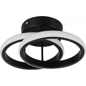 Trio Leuchten R63531132 KASIA - Stropní LED černé svítidlo 26 x 18cm, 7W, 800lm, 3000K (Moderní stropní přisazený lustr v černé barvě vhodný do malých místností)