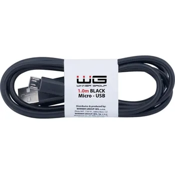 Kabel do PC WG - Datový kabel Micro USB na USB-A, 1 metr, černá