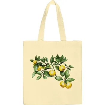 Nákupní taška Velká plátěná taška s potiskem Citrus
