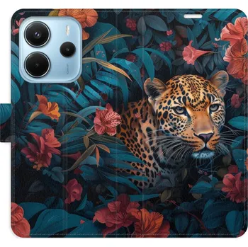 Pouzdro na mobilní telefon Flipové pouzdro iSaprio - Flower Jaguar 02 - Xiaomi Redmi Note 14