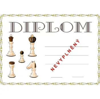 Šachy diplom A4 č.5