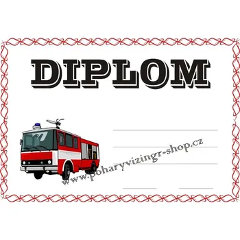 Hasiči diplom A4 č.4