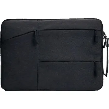 Pouzdro na notebook 15,6 palce Ochranný obal pro MacBook Pro Neutrální barvy Měkké polstrování Zip Lehký design Elegantní minimalistický styl černá