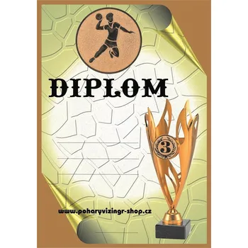 Házená muž diplom A4 č.14