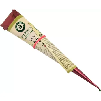 Odstranitelné tetování Henna na tělo tmavě hnědá