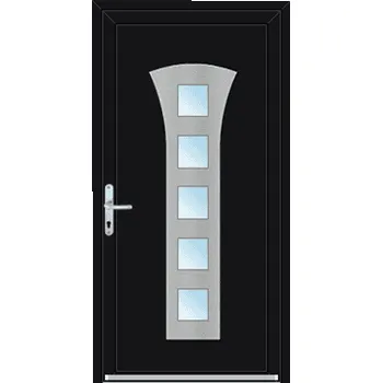 Vchodové dveře OknaDvereNaMiru.cz Vchodové plastové dveře INOX 13 – standardní termín výroby 90 x 190 cm