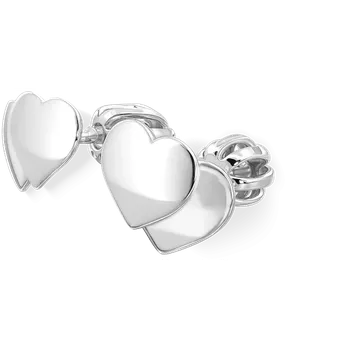 Náušnice Yoowey Náušnice stříbrné srdce NA2025