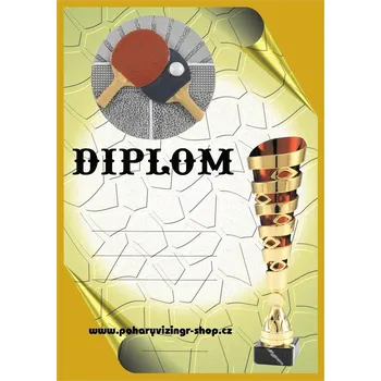 Stolní tenis diplom A4 č.25