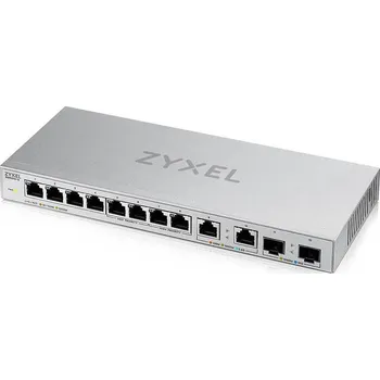Switch Zyxel XGS1010-12 v2, 12-Port Gigabit Unmanaged Switch with 8-Port 1G + 2-Port 2.5G + 2-Port SFP+