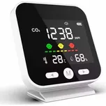 Detektor oxidu uhličitého CO2 s WiFi, měřením teploty a vlhkosti CO2-89W (Detektor oxidu uhličitého CO2 s WiFi (tuya), měřením teploty a vlhkosti Hütermann CO2-89W, Měřič 'vydýchanosti vzduchu')