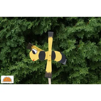 Zahradní dekorace Dřevěný větrník - Včela