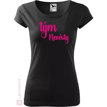 Dámské tričko Tričko pro tým nevěsty, černá, 3XL (Tričko pro tým nevěsty)