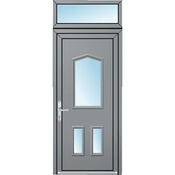 Vchodové dveře OknaDvereNaMiru.cz Vchodové plastové dveře 3D Lea 2 + Nadsvětlík – standardní termín výroby 90 x 220 cm