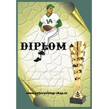 Baseball muž diplom A4 č.20
