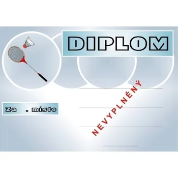 Badminton diplom A4 č.8