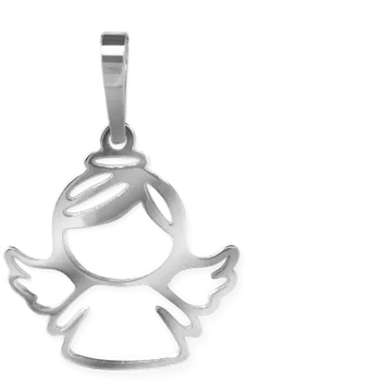 Přívěsek Yoowey Přívěsek stříbrný anděl PA6056 Stříbrná