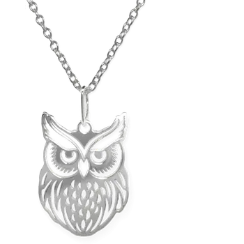 Náhrdelník Yoowey Přívěsek s řetízkem stříbrný sova KO1042_BR030_45