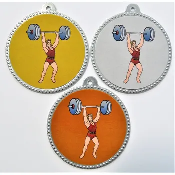 Vzpírání medaile D75-L262 Stuhu vyberte z naší nabidky.