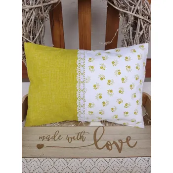 Polštář Nahřívací polštářek s levandulí a pohankou – Drobná kvítka & limetková