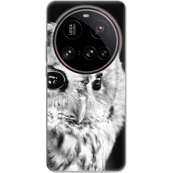 Pouzdro na mobilní telefon Odolné silikonové pouzdro iSaprio - BW Owl - Xiaomi 15 Ultra