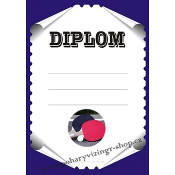 Ping pong diplom A4 č.16