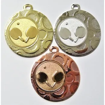 Stolní tenis medaile DI4002-A22 - změna emblému viz.další foto. Stuhu vyberte z naší nabidky.