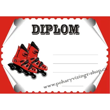 Kolečkové brusle diplom A4 č.4