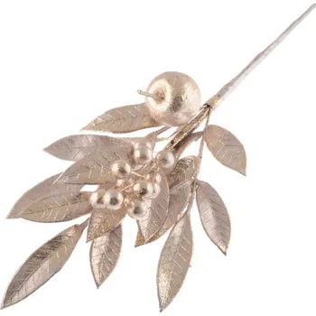 Vánoce Přízdoba Větvička 48cm Champagne s glitrem