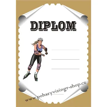 Kolečkové brusle diplom A4 č.5