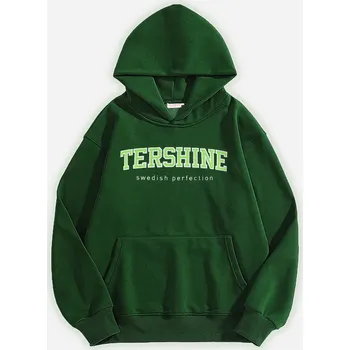 Pánská mikina Mikina s kapucí XL zelená univerzity Tershine