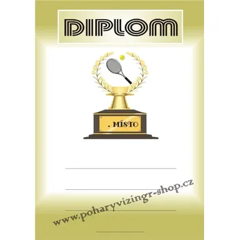 Tenis diplom A4 č.73