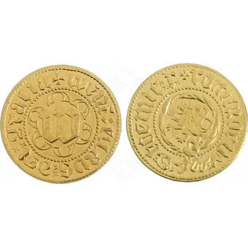 Zlatý dukát Václava IV., replika mince z doby husitství