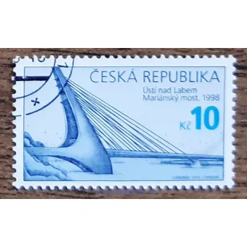 Sběratelství ČR 653 raz., Technické památky - zavěšený most v Ústí nad Labem, r. 2010