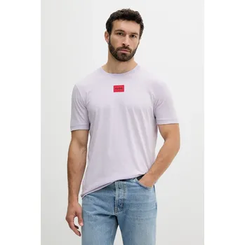 Pánské tričko Bavlněné tričko HUGO Diragolino212 50447978 fialová 04X, vel. XXL