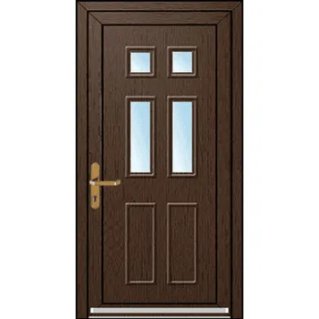 Vchodové dveře OknaDvereNaMiru.cz Vchodové plastové dveře 3D Ariel 1 – standardní termín výroby 90 x 190 cm